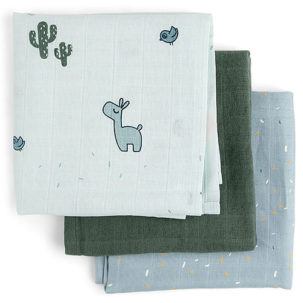 Pack 3 muselinas Lalee azul - Imagen 3