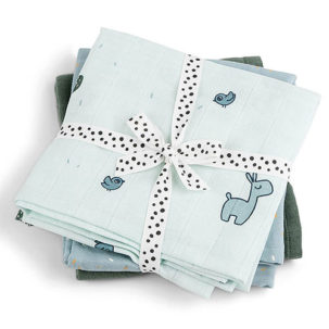 Pack 3 muselinas Lalee azul