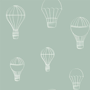 Papel pintado Autour du Monde - Voyager mint