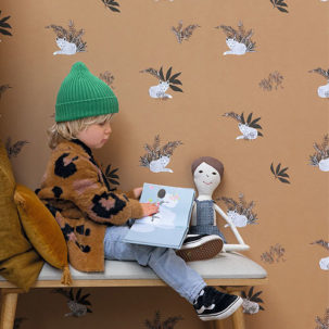 Papel pintado Autour du Monde - Contempler marrón - Imagen 2