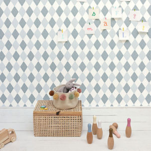 Papel pintado Autour du Monde - Danser gris - Imagen 3