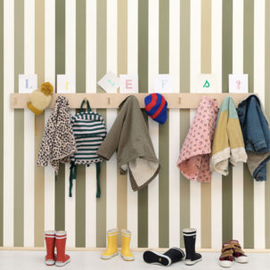 Papel pintado Autour du Monde - Se cacher kaki - Imagen 3