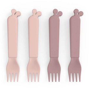 Pack de 4 tenedores Raffi rosa