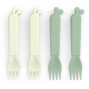 Pack de 4 tenedores Raffi verde