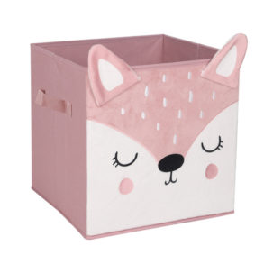 Cubo infantil para juguetes Biche rosa