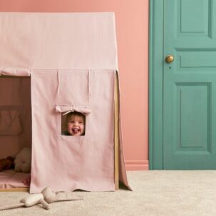 Tienda de campaña casita rosa claro - Imagen 2