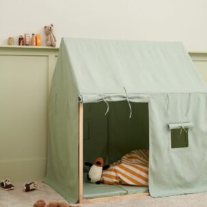 Tienda de campaña casita verde claro - Imagen 2