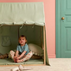 Tienda de campaña casita verde claro - Imagen 3