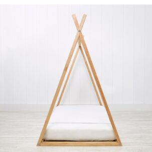 Tipi con sommier 90x200cm. madera natural - Imagen 8