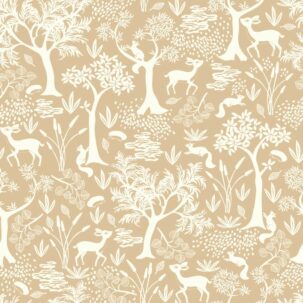 Papel pintado Poetic Forest camel beige