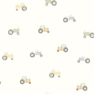 Papel pintado Vintage Tractor natural