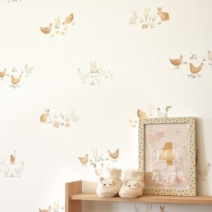 Papel pintado Companions of the Farm terracota - Imagen 4