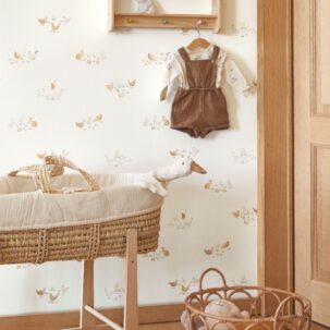 Papel pintado Companions of the Farm terracota - Imagen 2