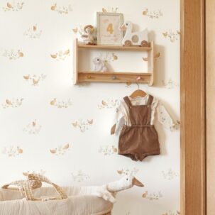 Papel pintado Companions of the Farm terracota - Imagen 3