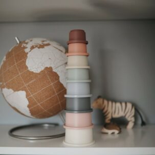 Cubos apilables Mushie Solid Original - Imagen 2