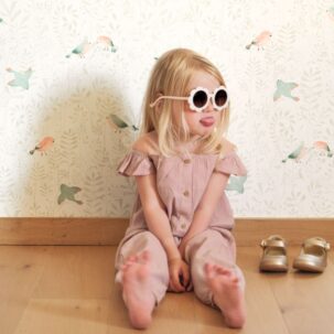 Papel pintado Flying Bird verde almendra - Imagen 2