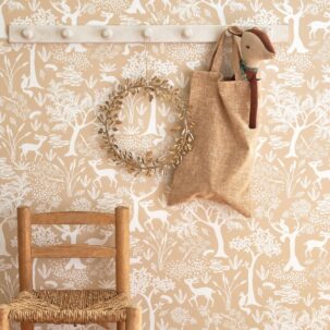 Papel pintado Poetic Forest camel beige - Imagen 6