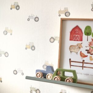 Papel pintado Vintage Tractor natural - Imagen 3