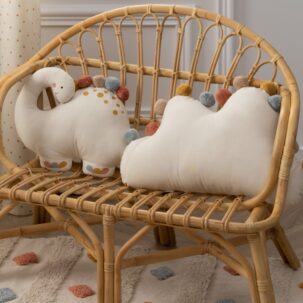 Cojín infantil nube pompons - Imagen 3