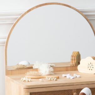 Tocador y taburete infantil madera de hevea - Imagen 4