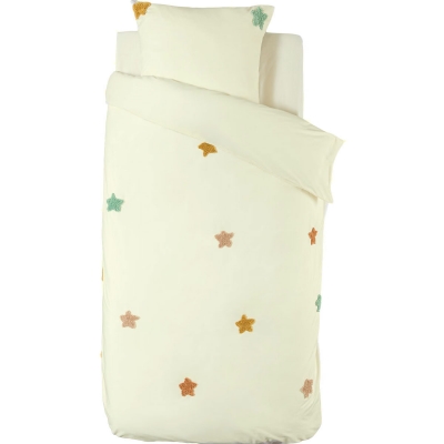 Funda nórdica infantil de cama Stars beige