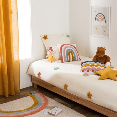 Funda nórdica infantil de cama Stars beige - Imagen 2