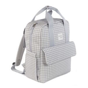 Mochila maternal I Love Vichy Gris