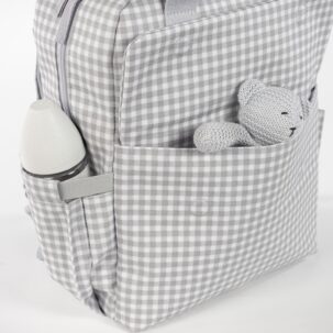 Mochila maternal I Love Vichy Gris - Imagen 18