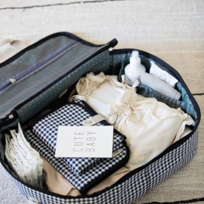 Maleta maternal I Love Vichy Negro - Imagen 3