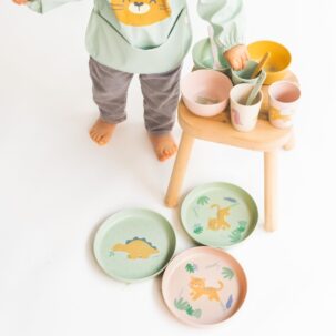 Vajilla 5 piezas Wild Dinos Mustard - Imagen 2