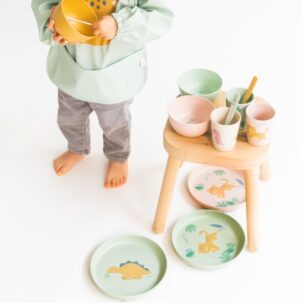 Vajilla 5 piezas Wild Dinos Mustard - Imagen 4