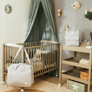 Maleta maternal I Love Vichy Gris - Imagen 5