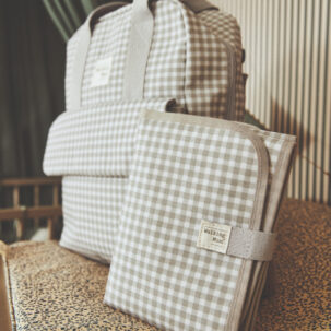 Cambiador de viaje I Love Vichy Gris - Imagen 4