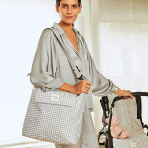 Bolsa canastilla I Love Vichy Gris - Imagen 2