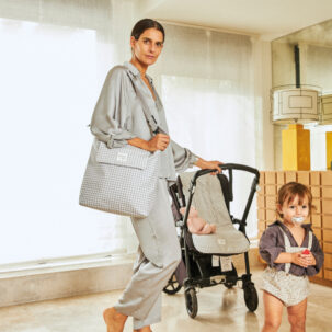 Bolsa canastilla I Love Vichy Gris - Imagen 6