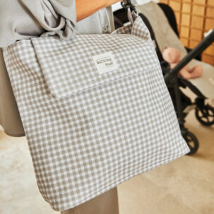 Bolsa canastilla I Love Vichy Gris - Imagen 3