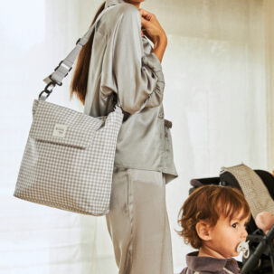 Bolsa canastilla I Love Vichy Gris - Imagen 5