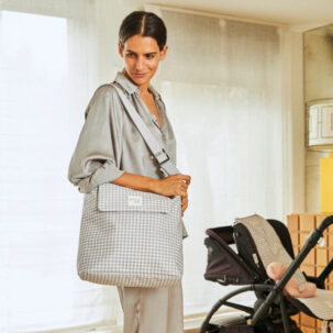 Bolsa canastilla I Love Vichy Gris - Imagen 7