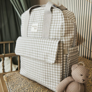 Mochila maternal I Love Vichy Gris - Imagen 2