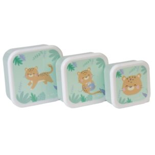 Set de 3 cajitas para alimentos Cheetah