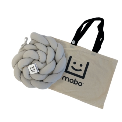 Trenza de algodón 180cm. Gris - Imagen 2