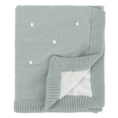 Manta Tricot dots mint