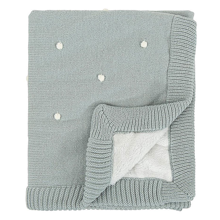 663000ME Manta Tricot dots mint - Imagen 1