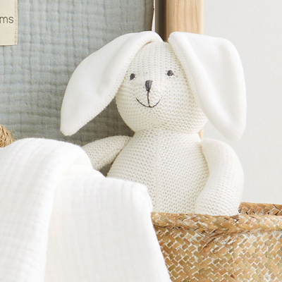 Conejito de tricot blanco - Imagen 2