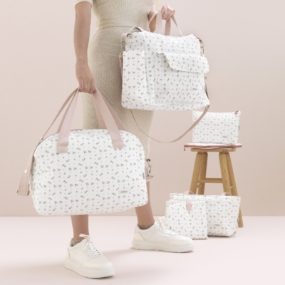 Bolso organizador Aura Beige flores - Imagen 3