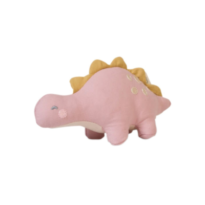 Peluche con sonajero "Wild Dinos" rosa