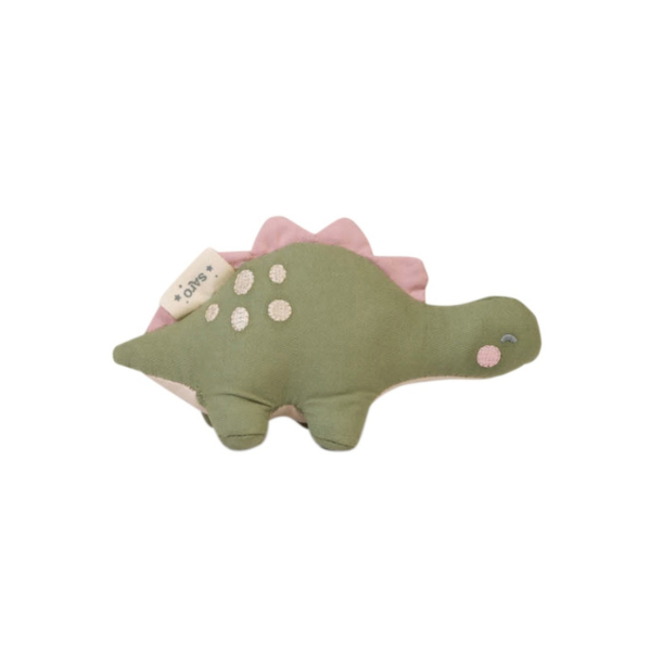 Diseño sin título (7) Peluche con sonajero "Wild Dinos" verde - Imagen 1