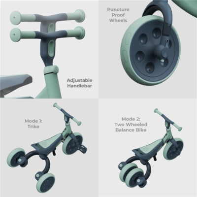 Bicicleta Yvelo Trike verde - Imagen 3