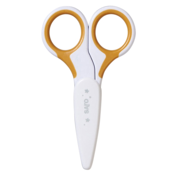 TIJERA CON TAPA Tijeras para bebé con tapa Mustard - Imagen 1