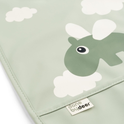 Babero con velcro Happy Clouds Green - Imagen 4